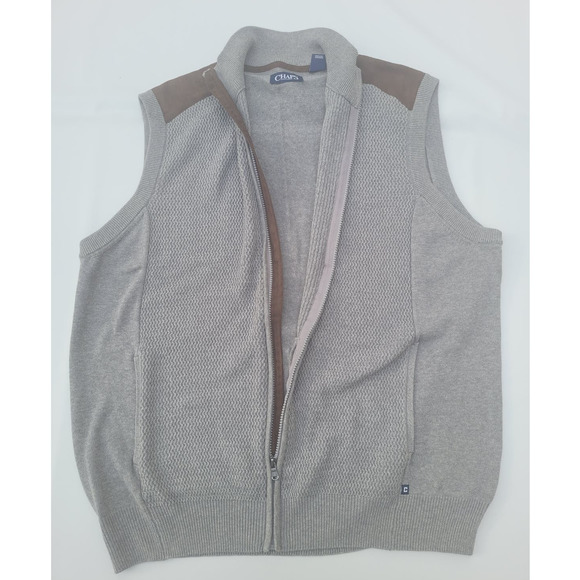 Vintage Ralph Lauren Chaps Zip Sweater Vest 2 - Picture 3 of 7